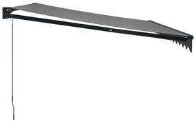Copertina retractabila, antracit, 4x3 m, textil si aluminiu