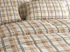 Lenjerie de pat microplush PLAID crem Dimensiunile lenjeriei: 2 buc 70 x 90 cm | 200 x 220 cm