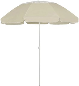 vidaXL Umbrelă de soare de plajă, galben nisipiu, 300 cm