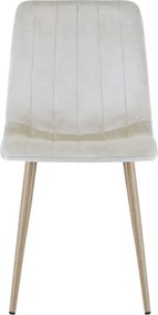 Scaun din catifea bej LAVA CAMEL BEIGE