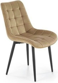 Scaun K580, bej - HLR 11, stofa catifelata/otel, 51x61x85 cm