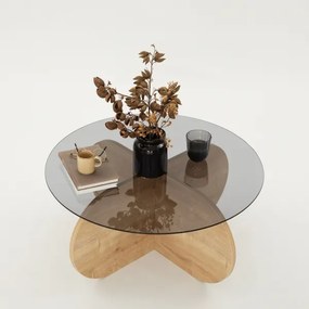 Măsuță de cafea BUBBLE 35x75 cm maro/negru