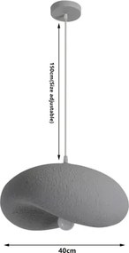 BRILAGI - Lustră pe cablu WABI SABI 1xE27/60W/230V Ø 40 cm gri