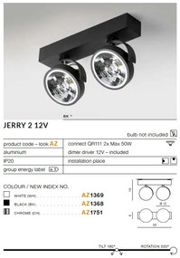 Spot aplicat directionabil JERRY 2 12V alb ZZ AZ1369