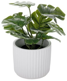Ghivece de flori din ceramică, set de 2, alb mat, KELSO