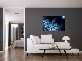 Tablou - Floare albastru închis (90x60 cm)