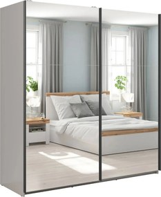 Dulap TETRIX, casmir, PAL, cu 2 usi si oglinzi, 183x60x196 cm
