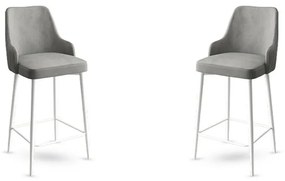 Set de scaune de bar Enox Grey and White, 2 buc.