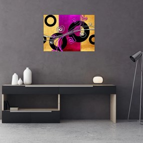 Tablou pe sticlă abstracției (70x50 cm)