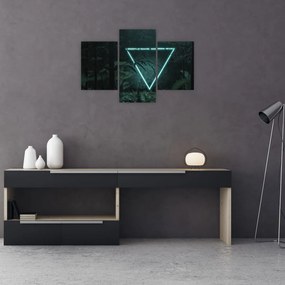 Tablou - Triunghi de neon în junglă (90x60 cm)