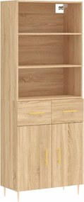 vidaXL Dulap înalt, stejar sonoma, 69,5x34x180 cm, lemn compozit