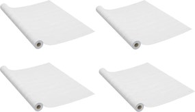 vidaXL Folii de ușă autoadezive, 4 buc., lemn alb, 210 x 90 cm, PVC