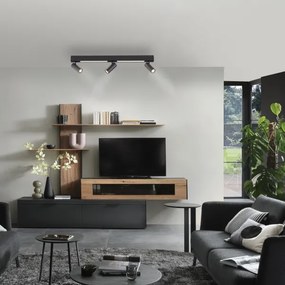 Schöner Wohnen 11794-18 - Spot LED DANTE 3xGU10/10W+LED/14,4W negru