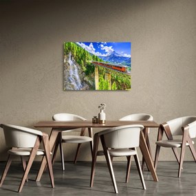 Tablou pe sticlă - Matterhorn, Zermatt, Valais, Elveția (70x50 cm)