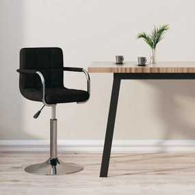 vidaXL Scaun de bar, negru, material textil