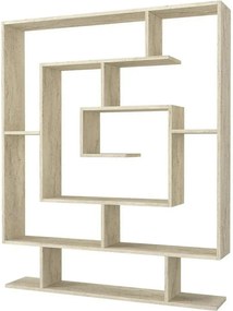 Biblioteca SARMASIK, efect de piatra travertin, PAL melaminat, 125x22x