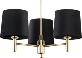 BRILAGI - Lustru pe tijă MONTE 3xE27/60W/230V negru/auriu