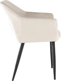 Scaun, material bej / picioare negre, ODOVEL