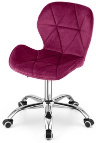 Scaun de birou vișiniu AVOLA VELVET