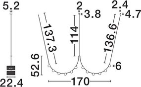Lustra LED suspendata dimabila design XXL LUMA
