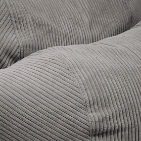 Fotoliu bean bag crem cu tapițerie din catifea reiată Roll 105 – SLOWDOWN