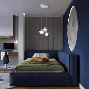 Lustră pentru copii albă cu abajur din sticlă ø 20 cm Mab – Sollux