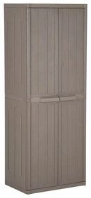 vidaXL Dulap de depozitare grădină, maro, 65x45x172 cm PP aspect lemn