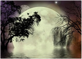 Tablou - Lună plină deasupra apei (70x50 cm)