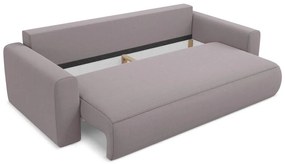 Canapea mov lavandă extensibilă/cu spațiu de depozitare cu tapițerie din catifea 238 cm Kapua – Makamii