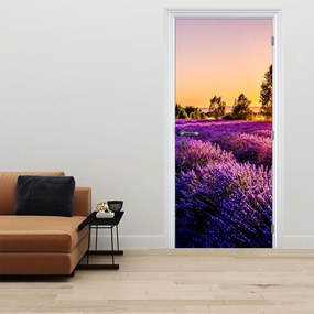 Fototapet pentru ușă - Câmp cu lavandă (95x205cm)
