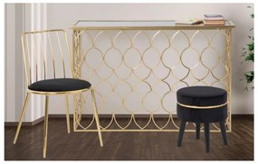 Scaun tapițat Mauro Ferretti Paris, negru