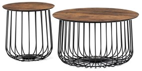 Set 2 măsuțe de cafea Adelantarla (old style wood). 1121139