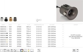 Mini Spot incastrabil LED 10W 2700K Sanco negru