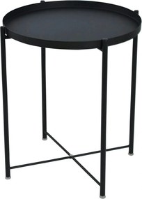 Masuta cafea TIM, negru, metal, 48x48x53 cm