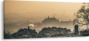 Tablou - Orașul în ceață (120x50 cm)