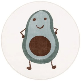 Covor pentru copii verde mentă-fildeș ø133 cm Avocado Mint – FD