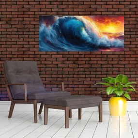 Tablou - Val în apus de soare (120x50 cm)