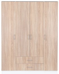 Dulap Miami 160x205 cm stejar sonoma-alb