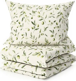 Lenjerie de pat din bumbac OLIVE POLY verde Dimensiune lenjerie de pat: 2 buc 70 x 90 cm | 200 x 220 cm