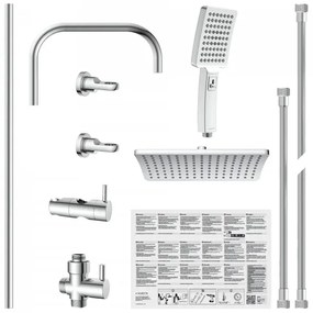Schütte 60660 - Set de duș MALLORCA, crom lucios