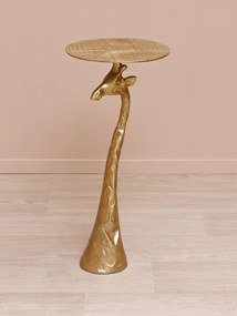 Masuta laterala, din metal si aluminiu, gold Giraffe