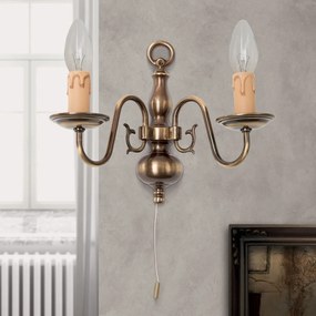Aplica de perete design rustic FLAMISCH patina
