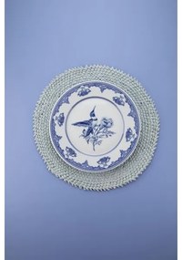 Set veselă 26 piese alb/albastru/porțelan