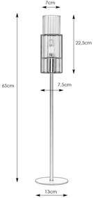 Lampă de masă TUBO 1xE14/40W/230V 65 cm transparent/crom lucios Markslöjd 108558
