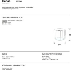 Masuta laterala design deosebit Hadas SV-296243