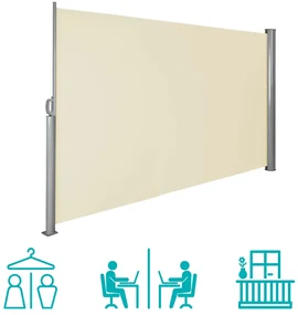 Paravan solar retractabil-bej-simplu