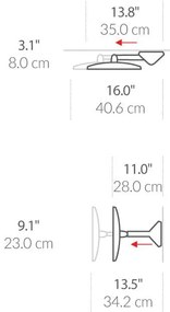 Oglindă de perete/cosmetică (5x) cu led/de mărire ø 20 cm Sensor – simplehuman