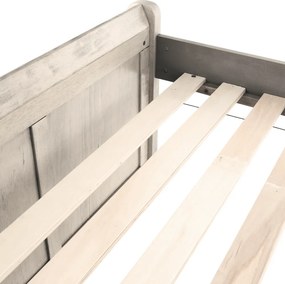 Pat cu pat suplimentar, alb antic, 90x200, ANTIKO