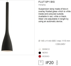 Pendul modern diametru 14,5 cm FLUT SP1 BIG nero 035680
