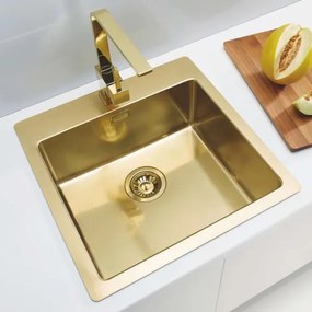 Chiuvetă de bucătărie ALVEUS 1106867 PURE 52,5x51,5 cm auriu